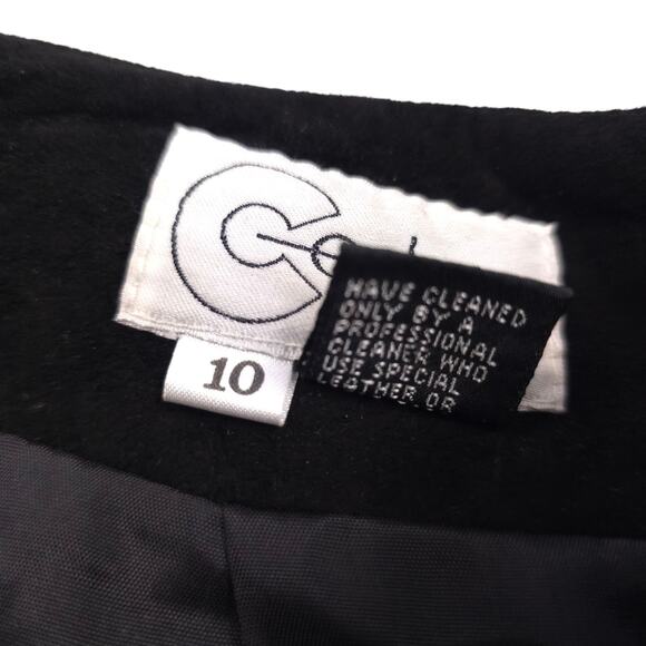 Vintage Cedars Skirt Womens 10 Black Leather Suede High Waist Pencil Midi 80s - Picture 3 of 9